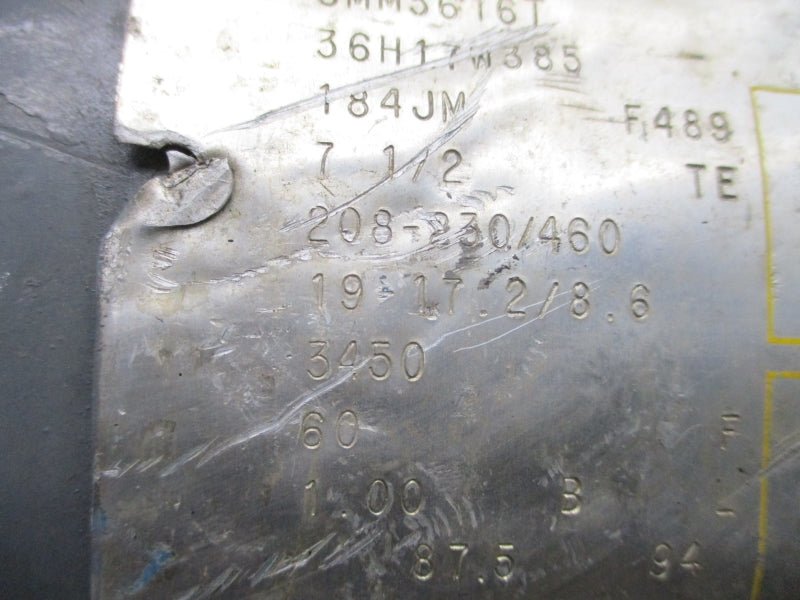 BALDOR JMM3616T 208-230/460V 19-17.2/8.6A NSNP