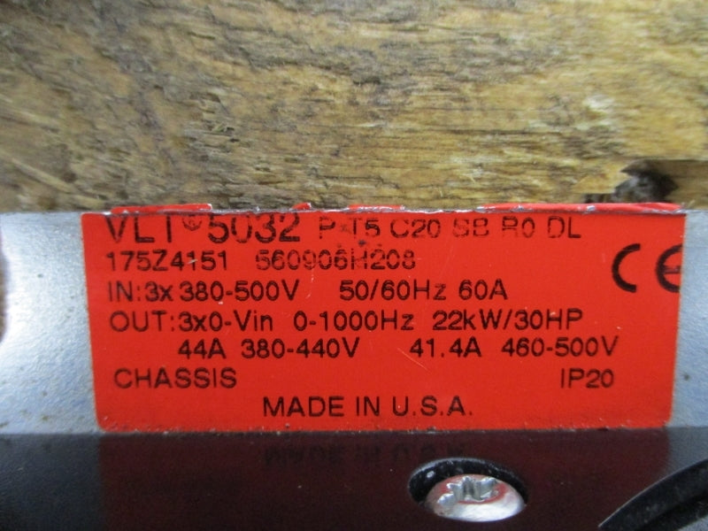 DANFOSS VLT5032PT5C20SBR0DL 175Z4151 380-500V 60A NSNP