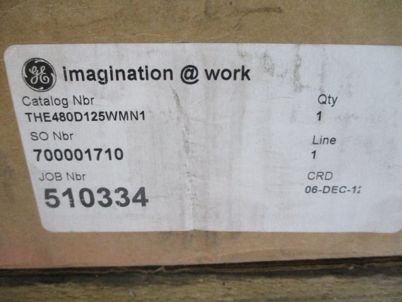 GENERAL ELECTRIC THE480D125WMN1 480V 60A NSMP