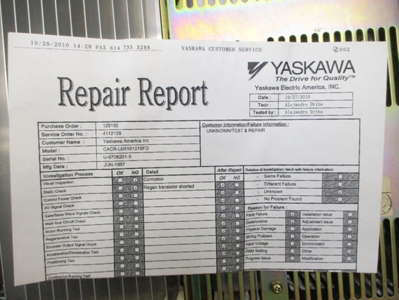 YASKAWA CACR-UIR101010FD UNMP