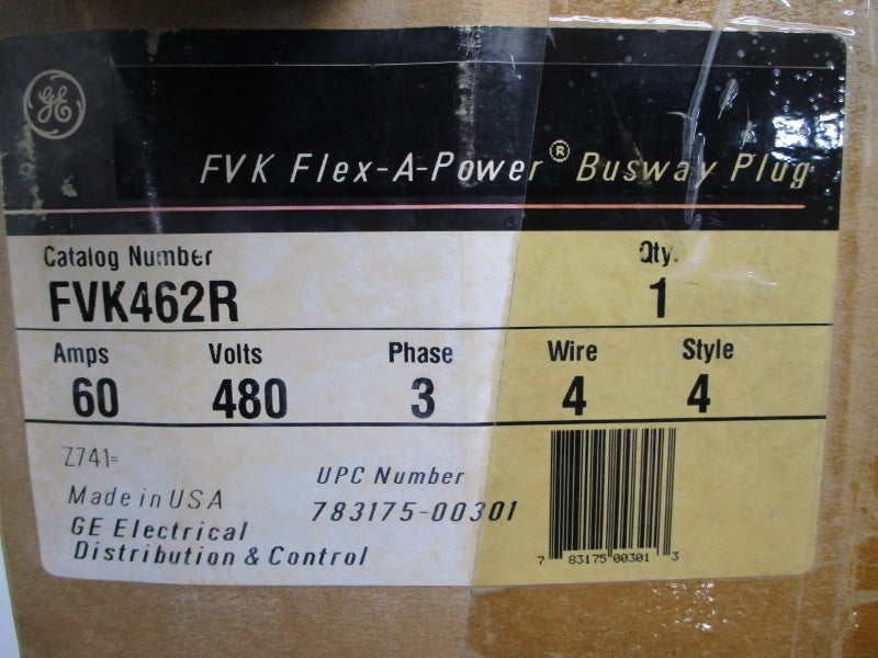 GENERAL ELECTRIC FVK462R 480V 60A NSMP
