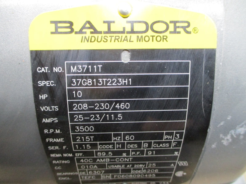 BALDOR M3711T 208-230/460V 25-23/11.5A NSNP