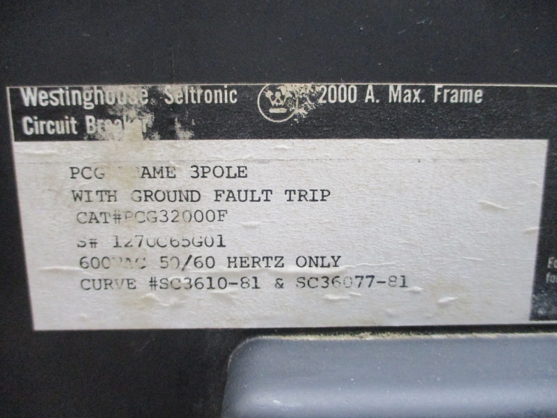 WESTINGHOUSE PCG32000F 600VAC 2000A (AS PICTURED) UNMP
