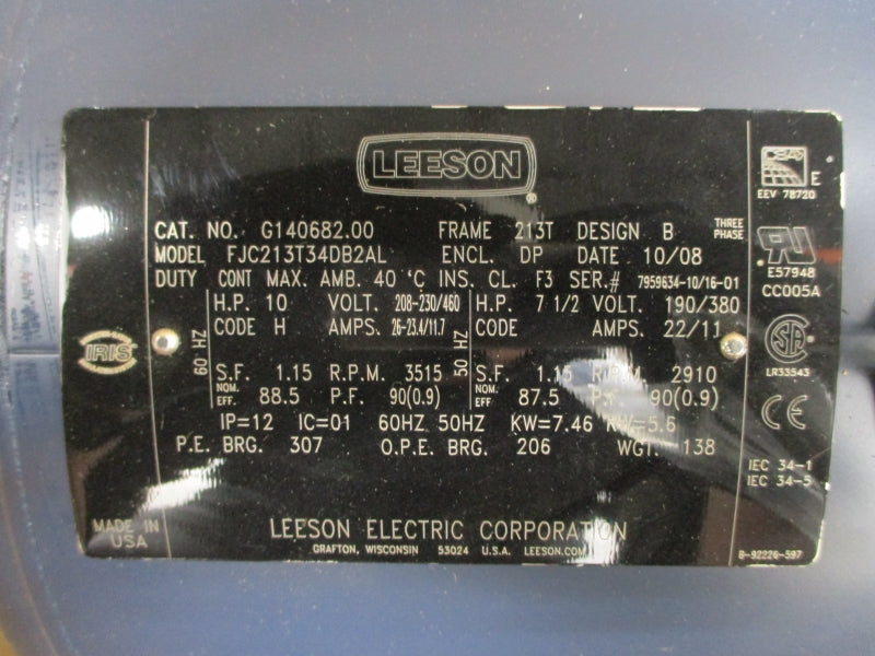 LEESON G140682.00 208-230/460V 26-23.4/11.7A NSMP