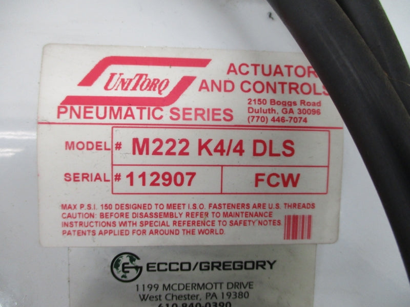 UNITORQ M222K4/4DLS PN10/16 DN150 WCB C713117 A-39714 150PSI NSNP