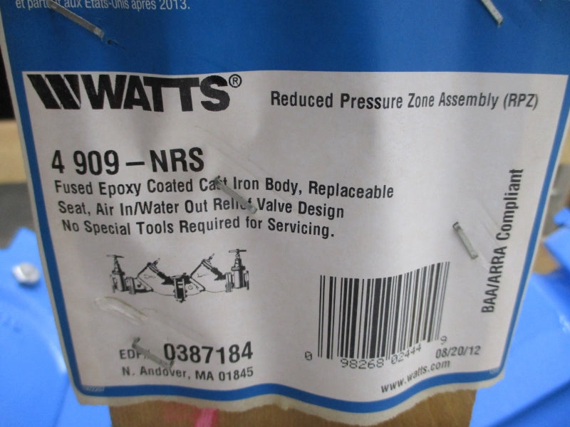 WATTS 909-NRS 175PSI 4" NSMP