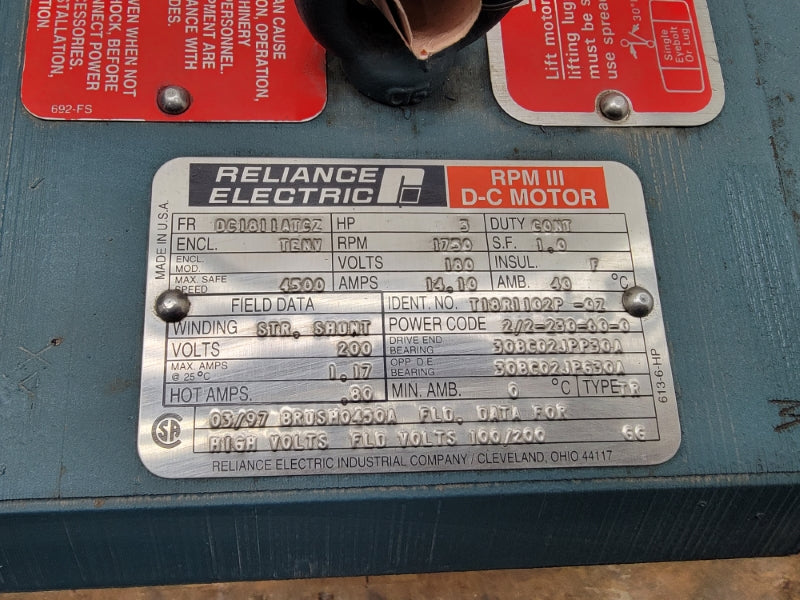 RELIANCE ELECTRIC T18R1102P-0Z 180V 14.10A NSNP