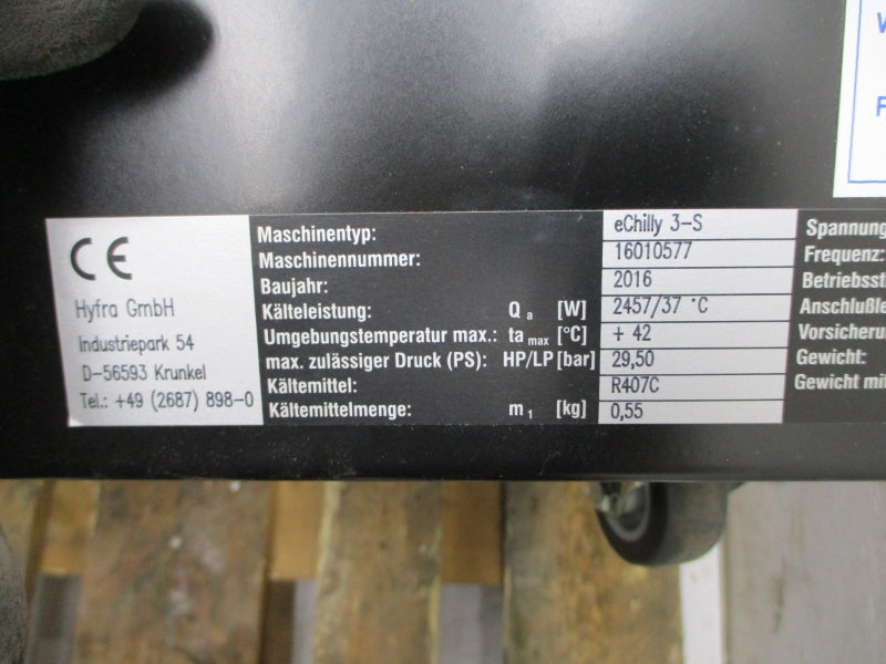 HYFRA ECHILLY 3-S 16010577 230V 12.10A NSNP
