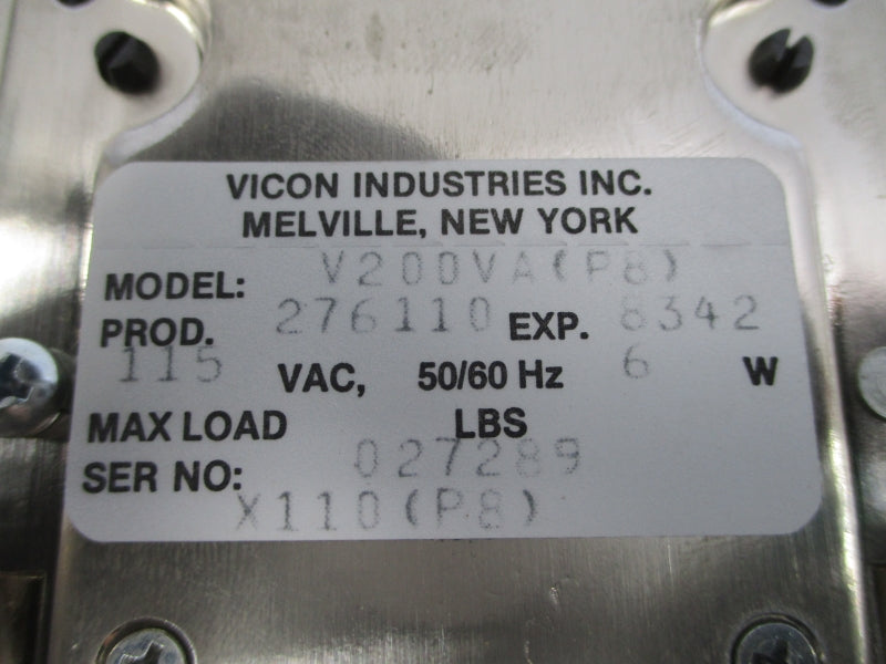 VICON INDUSTRIES V200VA(P8) 276110 115VAC NSNP
