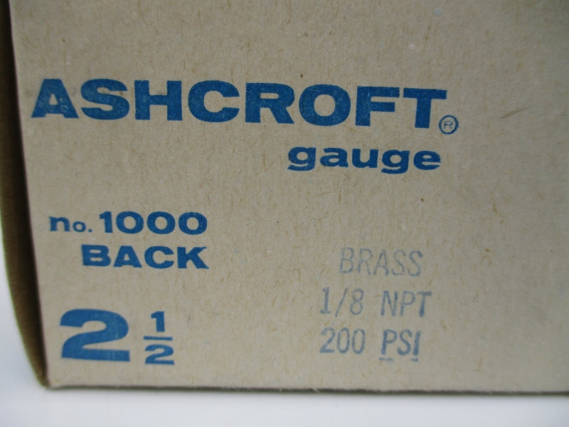 ASHCROFT 1000 200PSI 2-1/2" NSMP