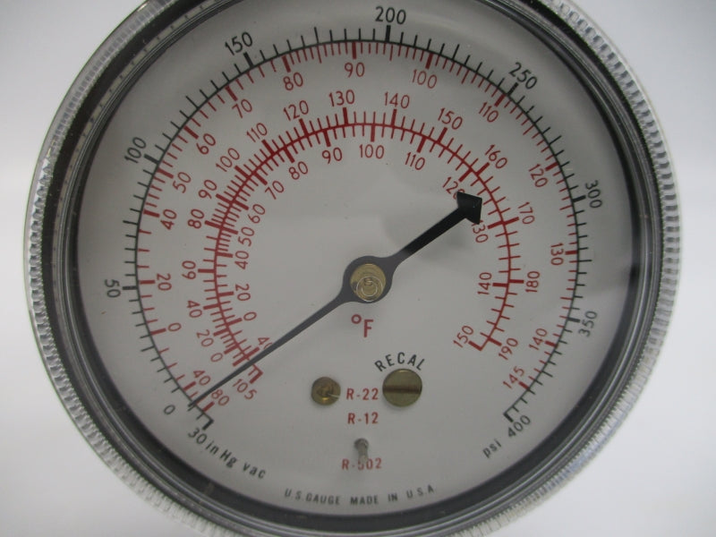 US GAUGE R-502 30"HGVAC/400PSI NSNP