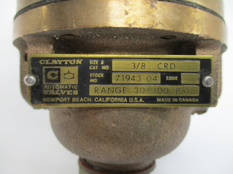 CLAYTON 71943-04 30-300PSI 3/8" NSNP