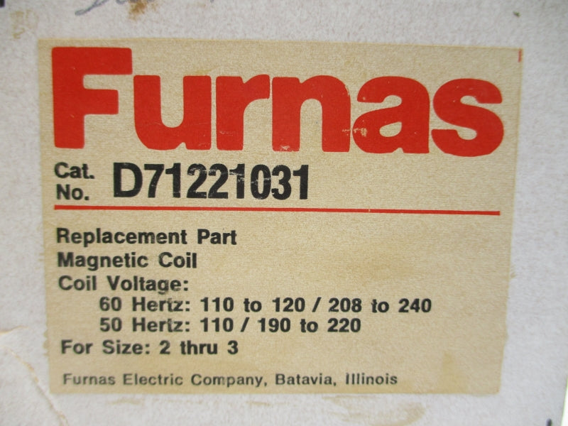 FURNAS D71221031 208-240V NSMP