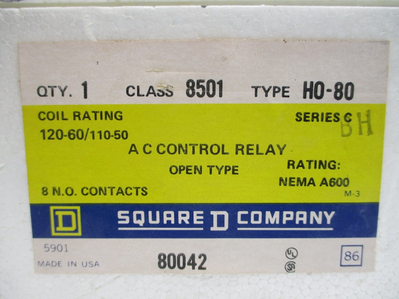 SQUARE D 8501H0-80 SER. C 110/120V 60A NSMP