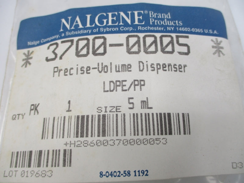NALGENE 3700-0005 NSMP