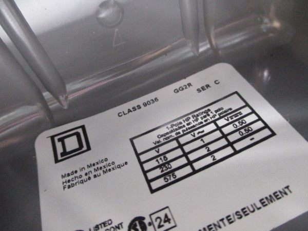 SQUARE D 9036GG2R SER. C 575V NSMP