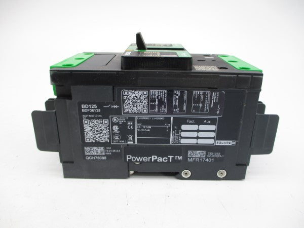 SQUARE D BDF36125 480V 125A NSMP