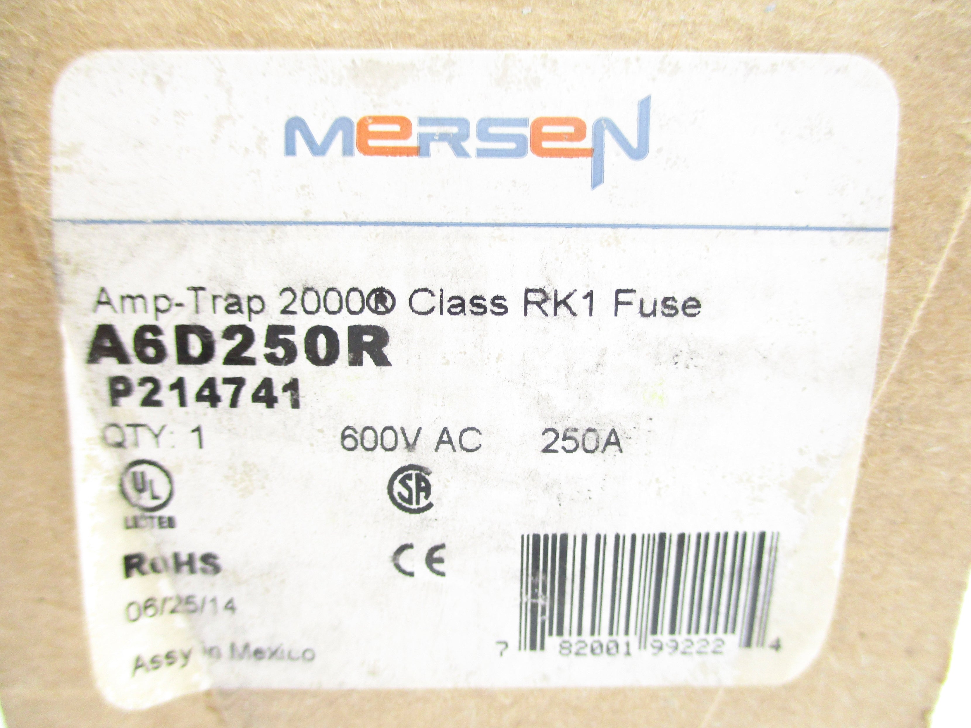 MERSEN A6D250R 600VAC/DC 250A NSMP