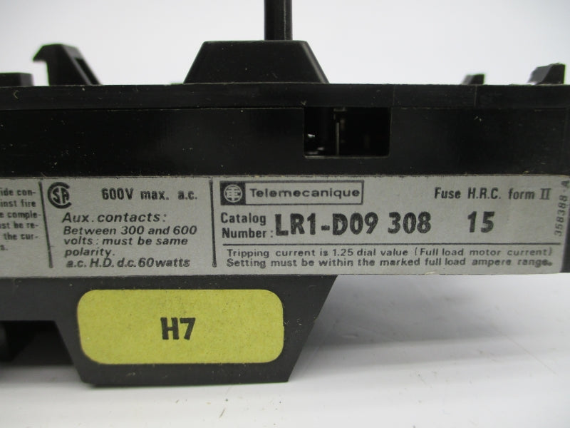 TELEMECANIQUE LR1-D09308 600VAC 2.5-4A UNMP