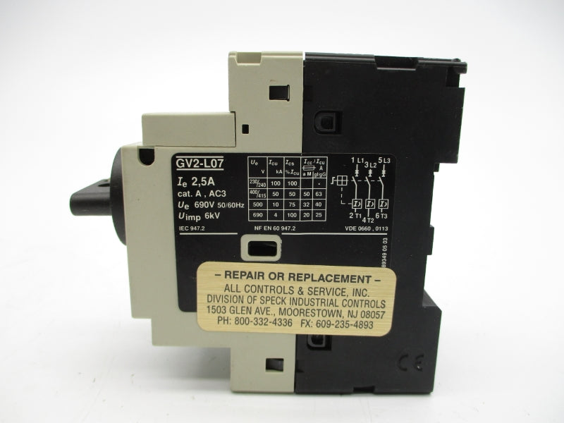 TELEMECANIQUE GV2-L07 690V 2.5A NSMP