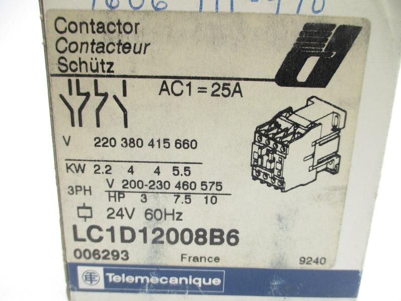 TELEMECANIQUE LC1D12008B6 24V 25A NSMP