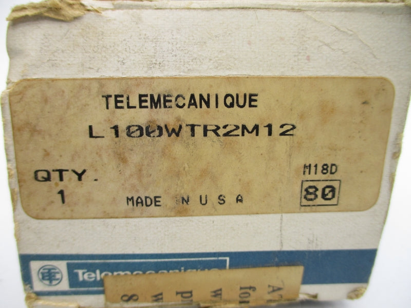 TELEMECANIQUE L100WTR2M12 SER. F (AS PICTURED) NSMP