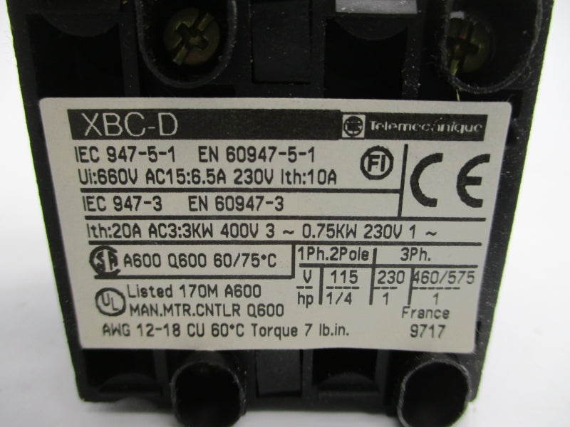 TELEMECANIQUE XBC-D10813S11 230V 20A NSMP
