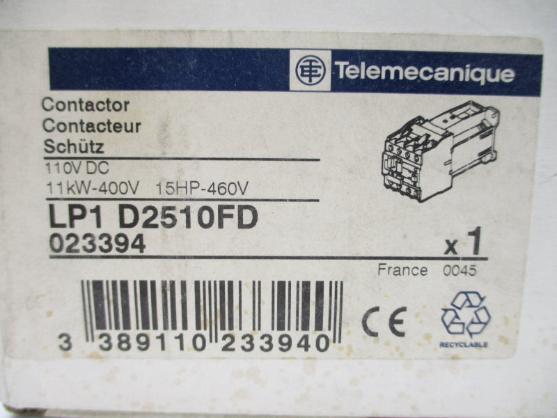 TELEMECANIQUE LP1D2510FD 110VDC NSMP