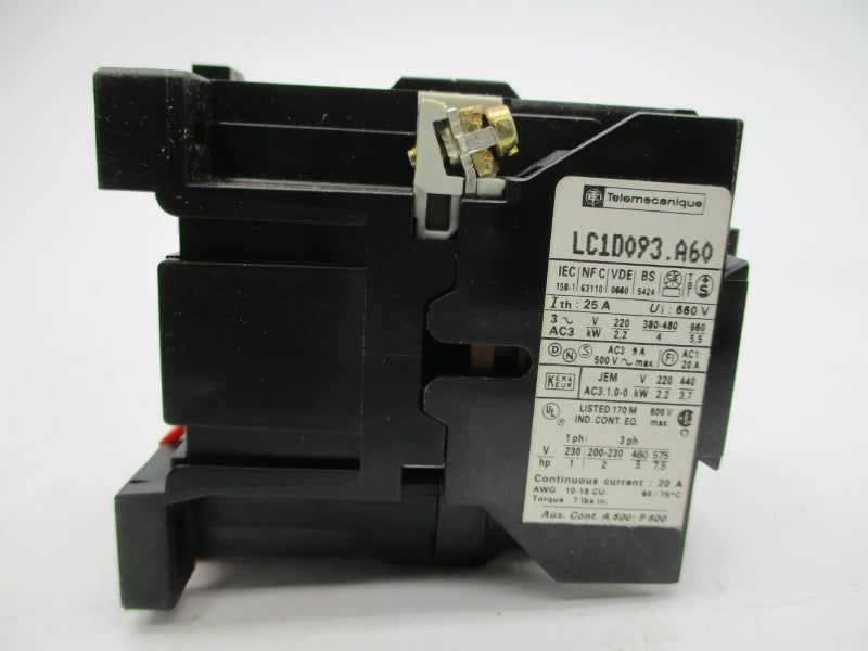 TELEMECANIQUE LC1D093LA60 200-208V 9A NSMP