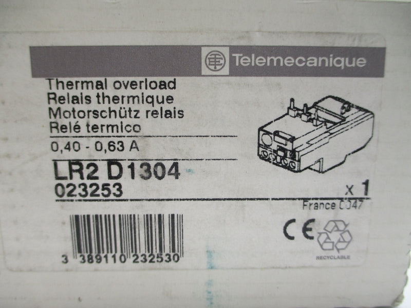 TELEMECANIQUE LR2D1304 0.40-0.63A NSFS