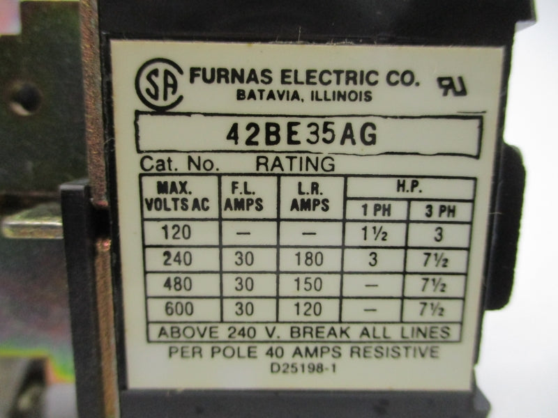 FURNAS 42BE35AG 208/240V 40A NSNP