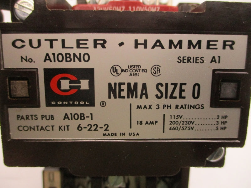 CUTLER HAMMER A10BN0 SER. A1 110/120V UNMP
