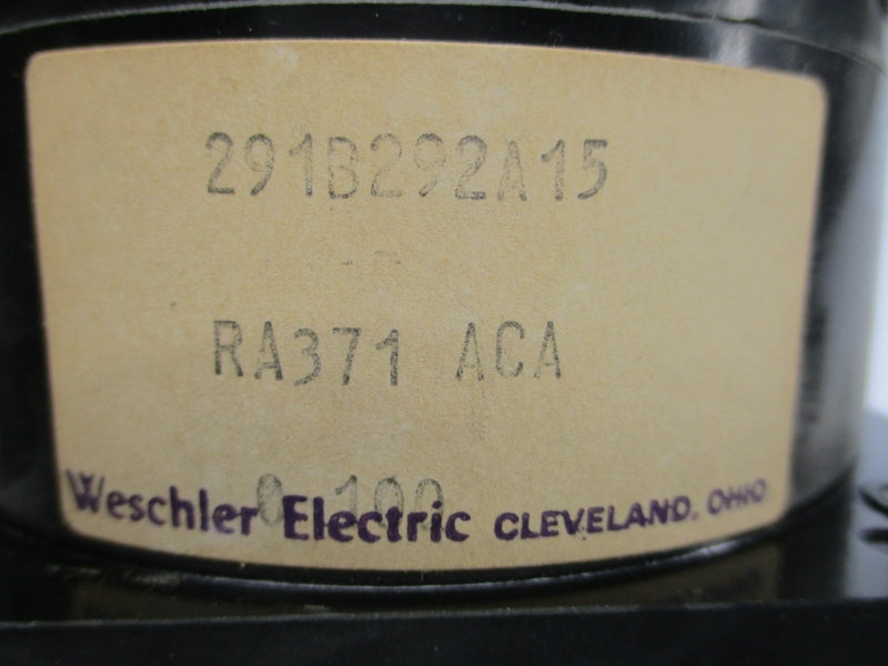 WESCHLER ELECTRIC 291B292A15 0-100ACA NSNP