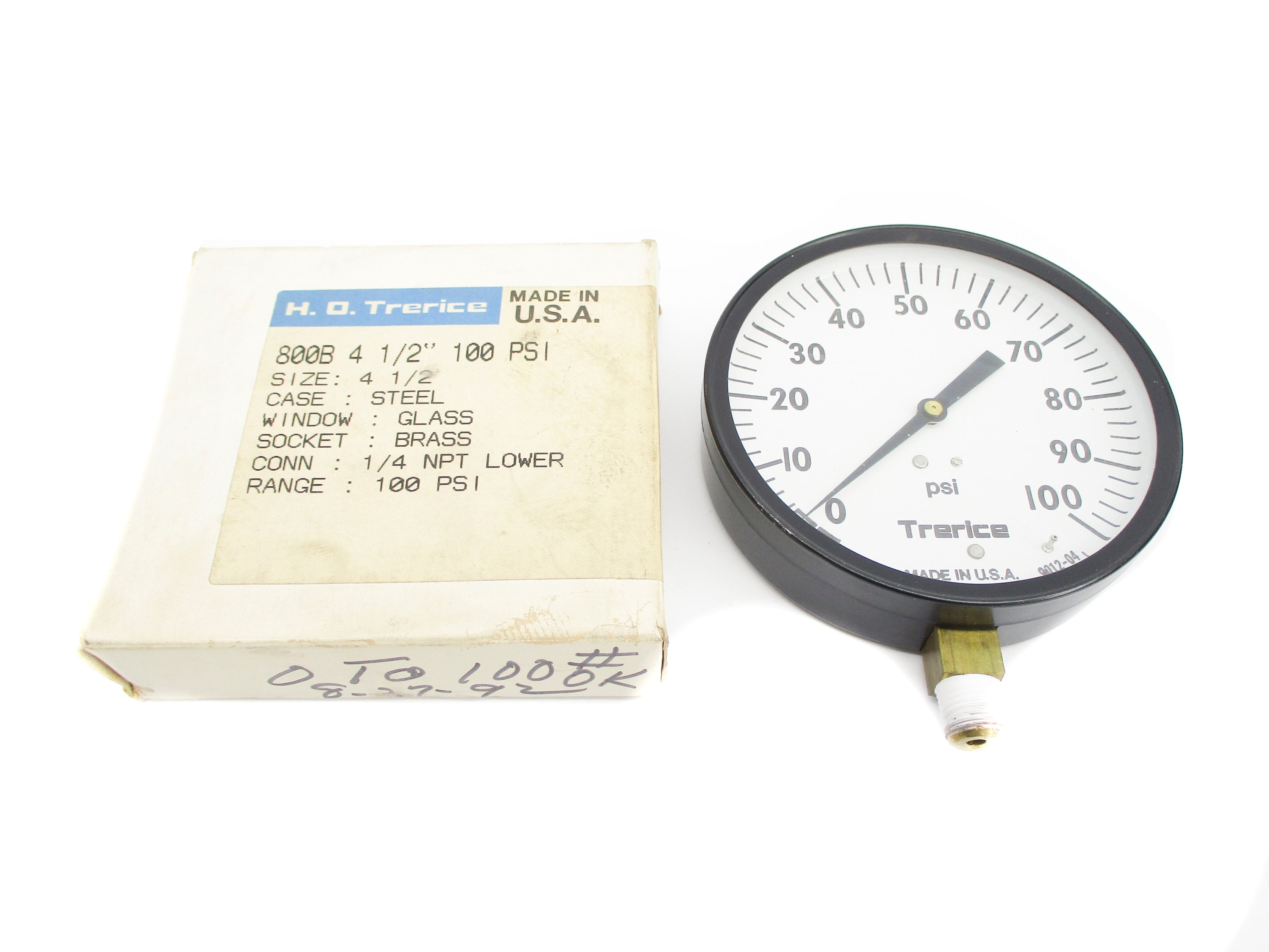 TRERICE 800B-4-1/2 0-100PSI NSMP