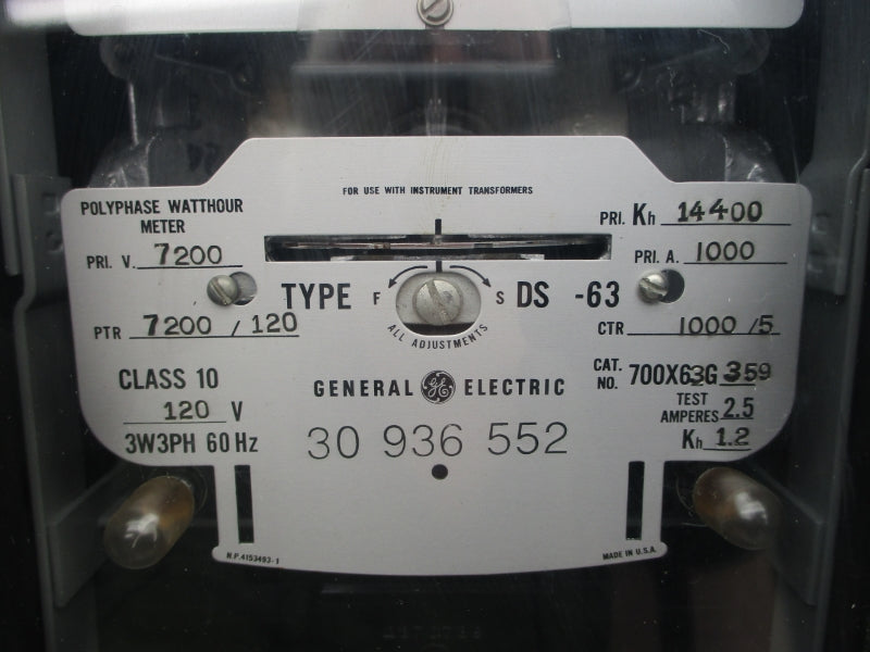 GENERAL ELECTRIC 700X63G359 120V 1000A NSNP