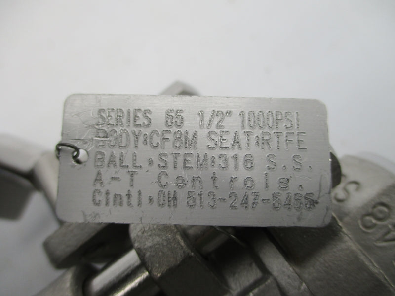 AT CONTROLS CF8M RTFE SERIES 55 1000PSI 1/2" NSNP