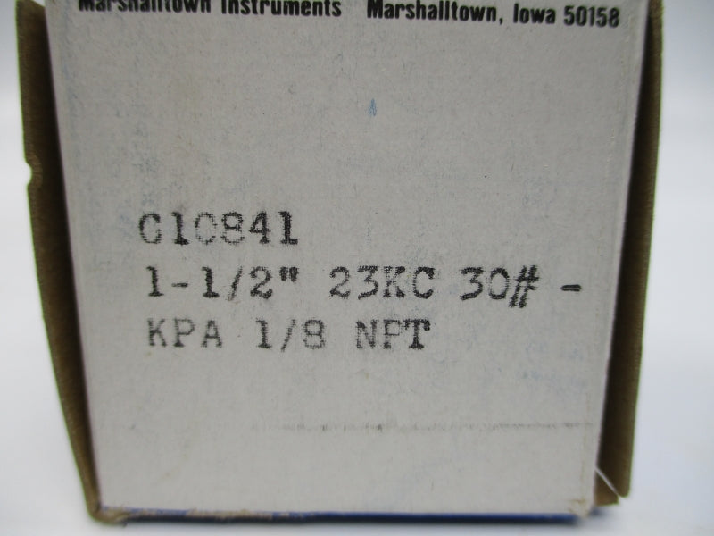 MARSHALL TOWN C10841 0-30PSI 1-1/2" NSMP