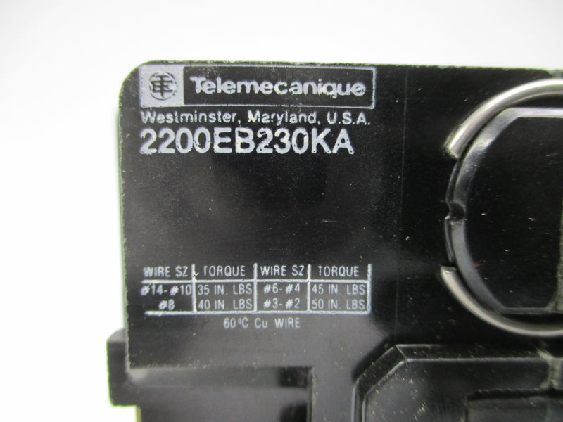 TELEMECANIQUE 2200EB230KA 440-480V 30A NSMP