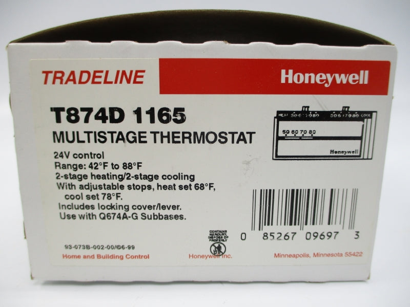 HONEYWELL T874D1165 24V 42-88'F NSMP