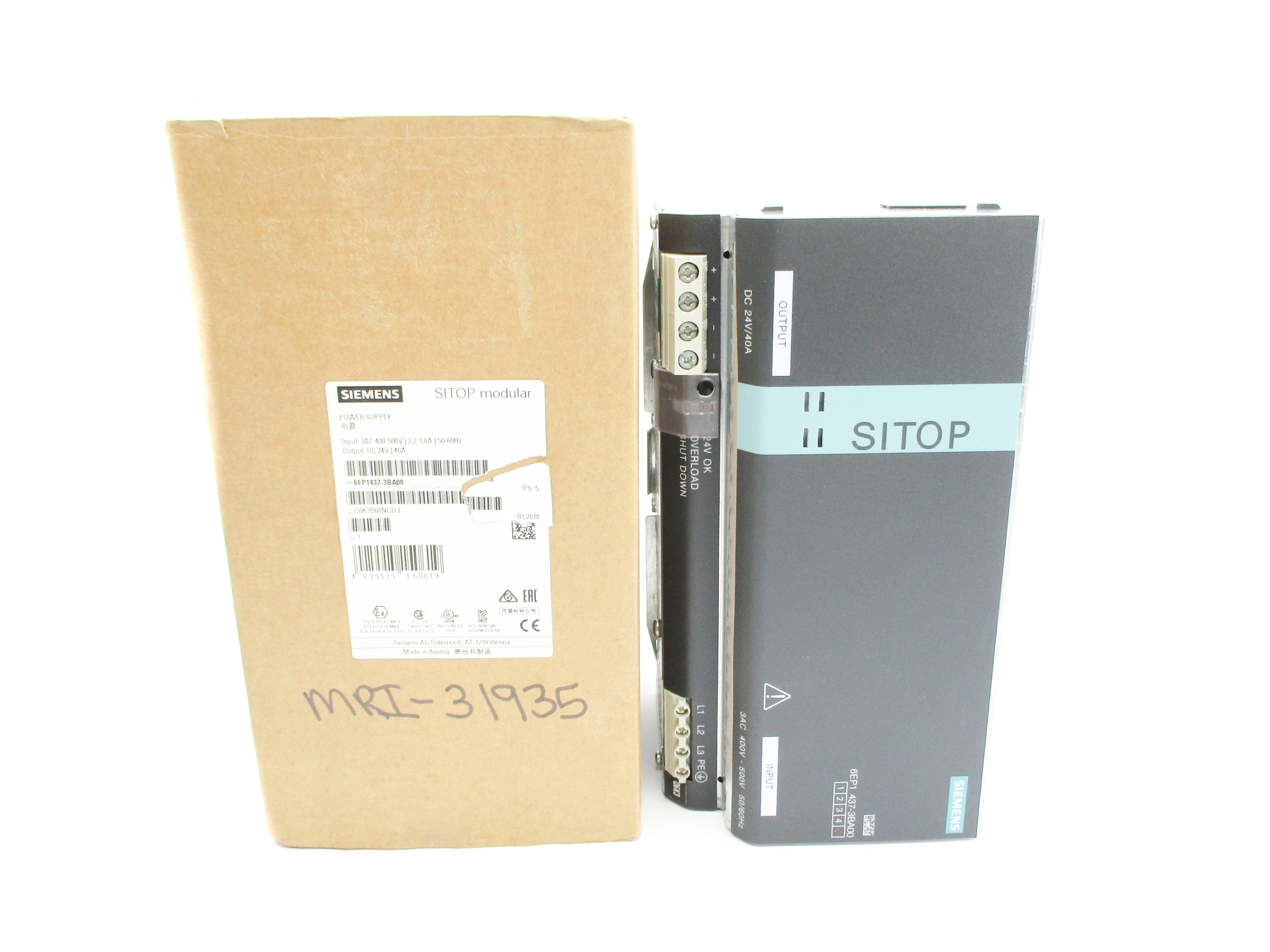 SIEMENS 6EP1437-3BA00 400-500V 2.2-1.8A NSMP