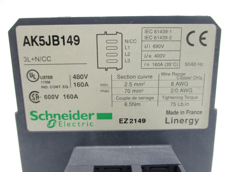 SCHNEIDER ELECTRIC AK5JB149 600V 160A NSNP