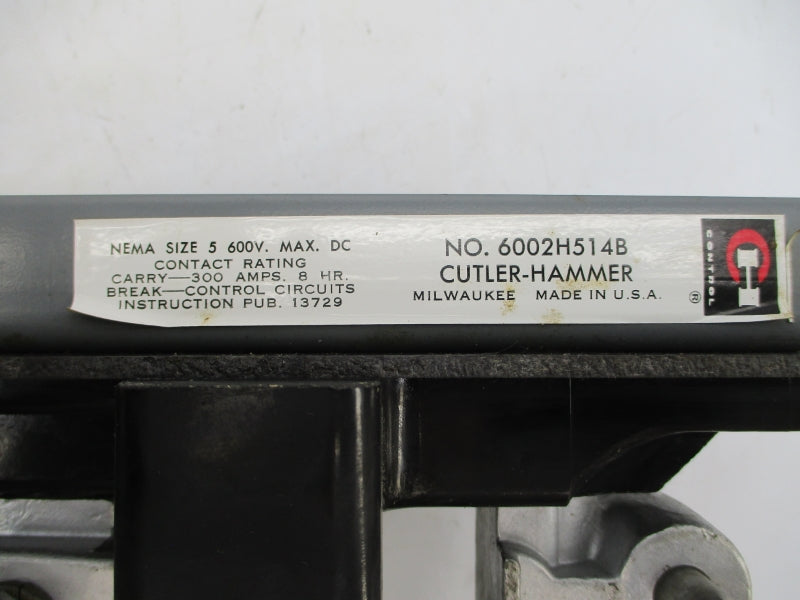 CUTLER HAMMER 6002H514B 230VDC 300A NSNP