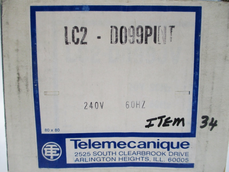 TELEMECANIQUE LC2-D099PINT 220-240V 25A NSMP