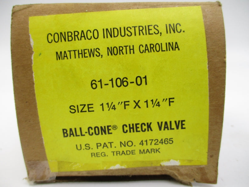 CONBRACO INDUSTRIES 61-106-01 1-1/4"F X 1-1/4"F NSMP