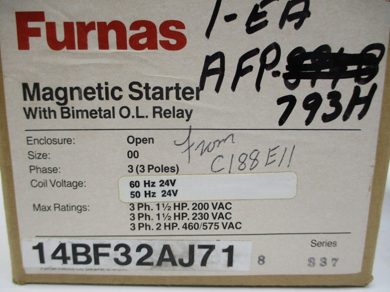 FURNAS 14BF32AJ71 24V 10A NSMP