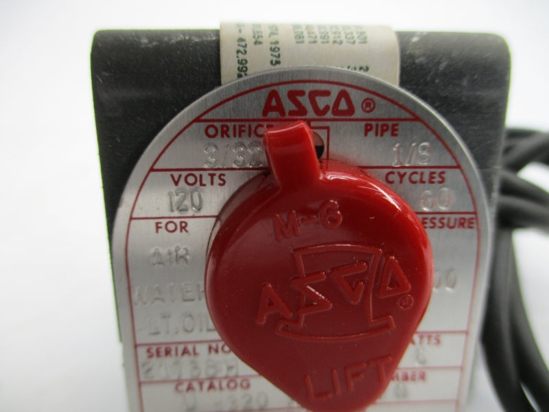 ASCO U8320A29MO 120V 100PSI 1/8" NSNP