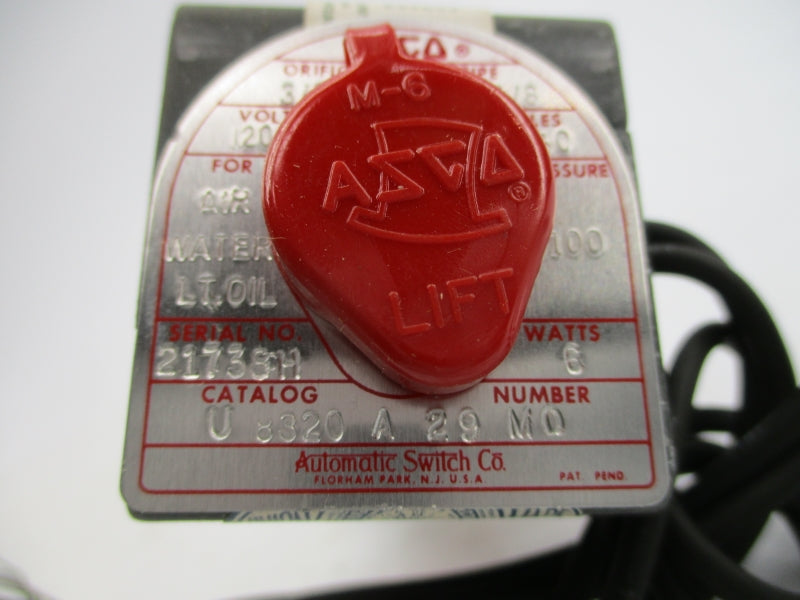 ASCO U8320A29MO 120V 100PSI 1/8" NSNP