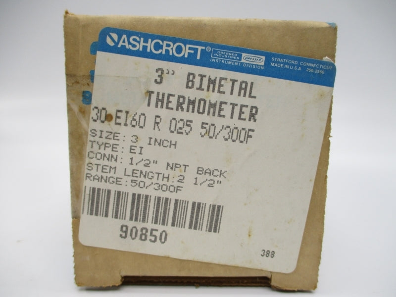 ASHCROFT 30EI60R025 50/300'F 3" STEM2-1/2 NSMP
