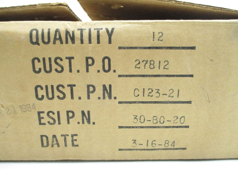 ELMWOOD SENSORS 30-B0-20 600VAC 30A (PKG OF 12) NSMP