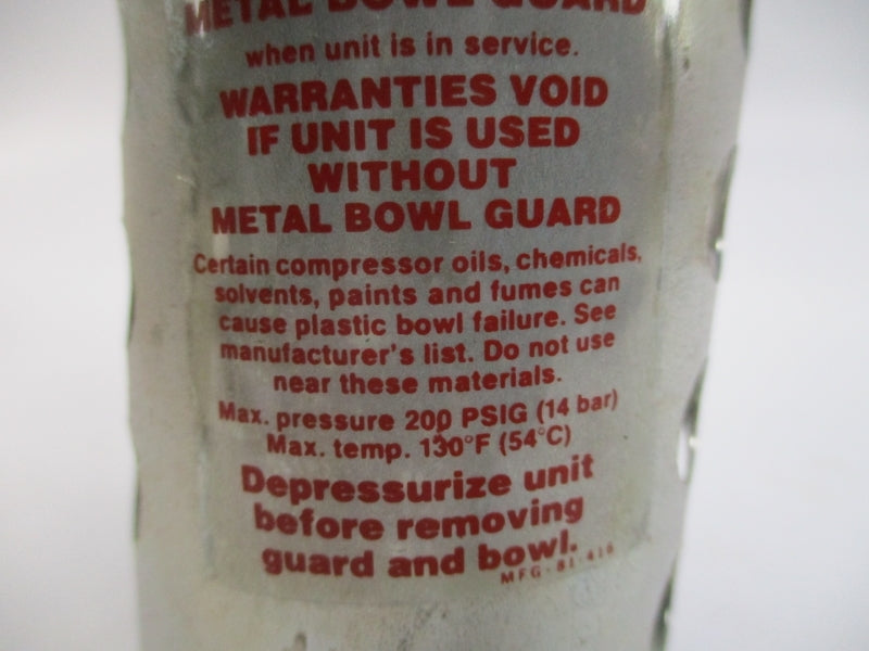 WILKERSON X02-04-F00 200PSI 1/2" NSMP